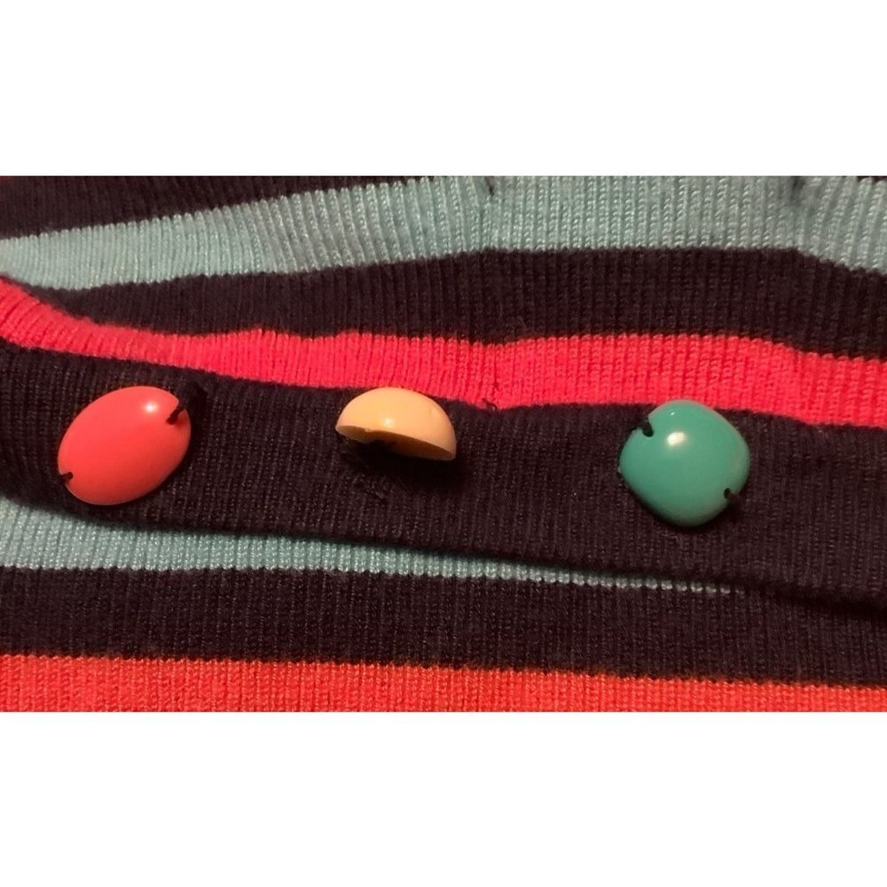 Ruby Rd Striped Beaded Striped Cardigan — Small - Picture 8 of 9
